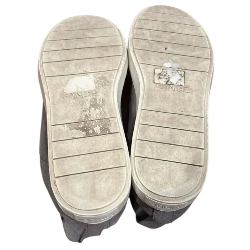 Vince Men's Gray Suede Chelsea Ankle Slip-On Boots Round Toe Pull Tab 8.5